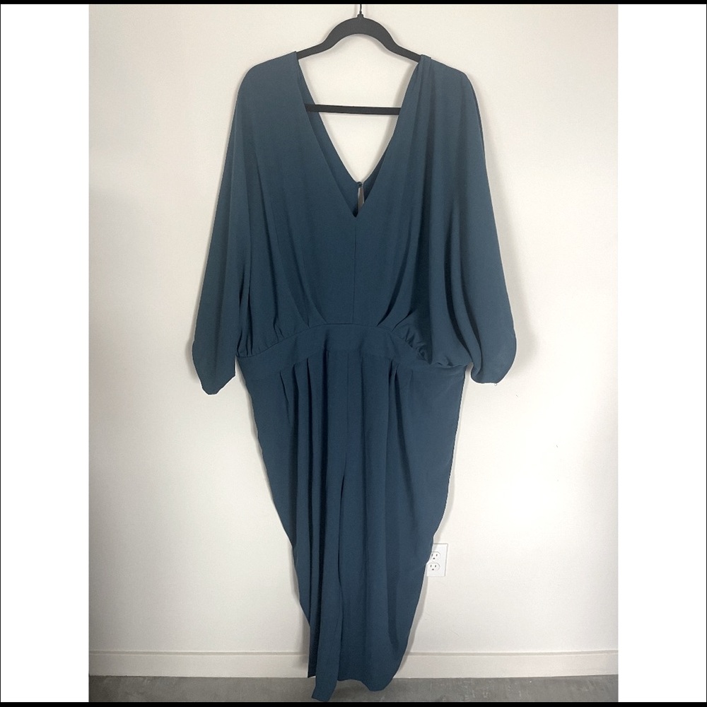 ASOS DESIGN Curve jumpsuit with kimono sleeve and peg leg